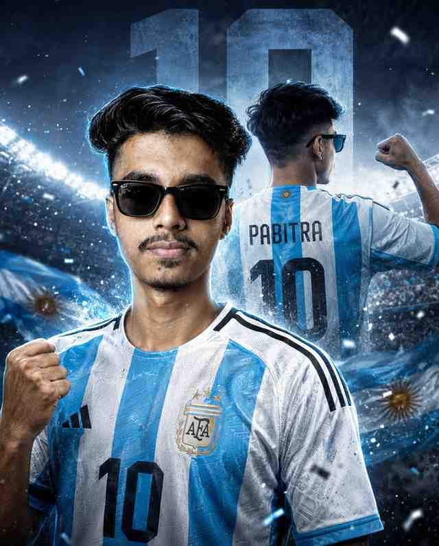 Argentina Football Jersey Ai Photo Editing