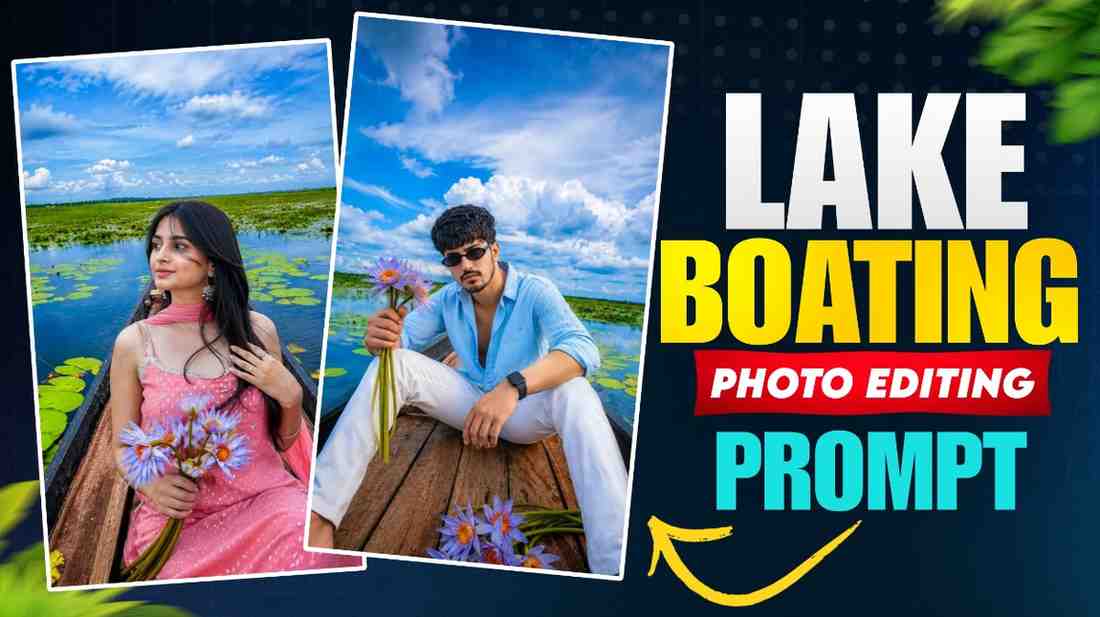 Trending Lake Boating Photo Editing Prompt