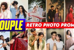 prompt for gemini ai retro style couple photo