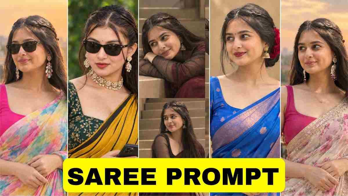 Gemini AI Photo Prompt Copy Paste Saree Look