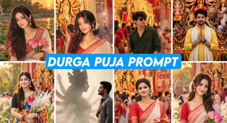 Durga Puja Instagram Trending Photo Editing Prompt for Girl & Boy